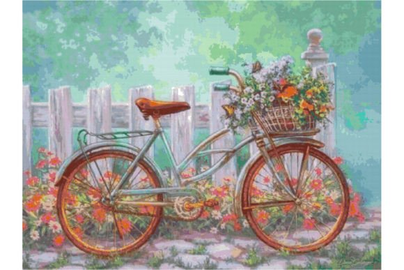 Bicycle of Flowers Cross Stitch Patterns Review