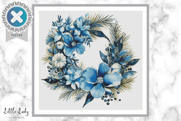 Blue Christmas Cross Stitch Pattern PDF Review