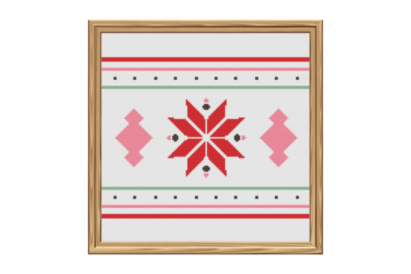 Christmas Ornament Cross Stitch Pattern for Apparel