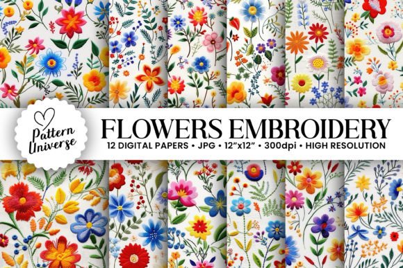 Colorful Flowers Embroidery Patterns Review