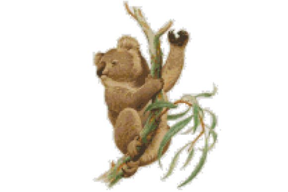 Cross Stitch Pattern Koala-gum Leaves 2 Review