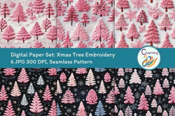 Digital Papers Set Snowflake Embroidery Review