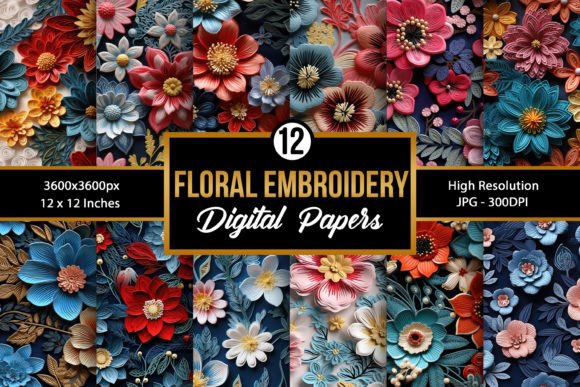 Embroidery Flowers Seamless Patterns Review