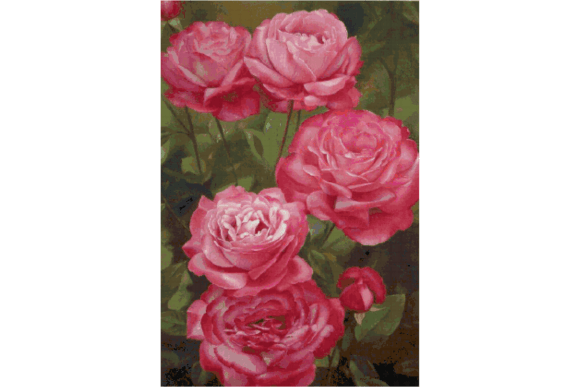Flowers Counted Cross Stitch Patterns for Apparel