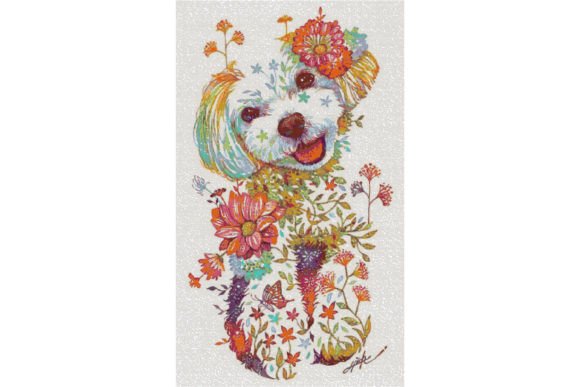 Flowers Dog Cross Stitch: Etsy Seller Review