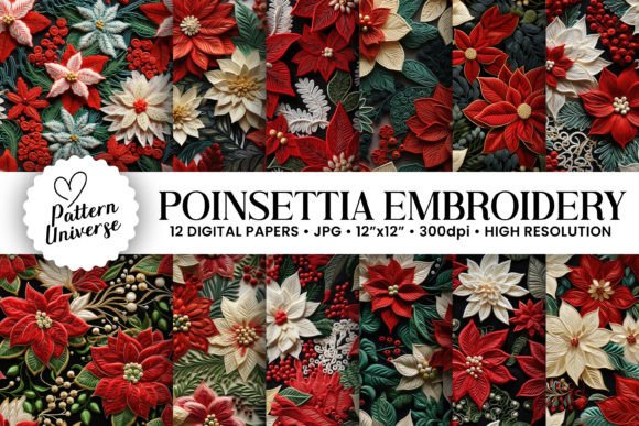 Poinsettia Embroidery Flowers Patterns Review