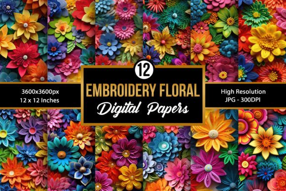 Rainbow Embroidery Flowers Patterns Review